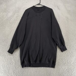 Lululemon Sweater Dress Womens Medium Black Oversized Broken Beats Fleece